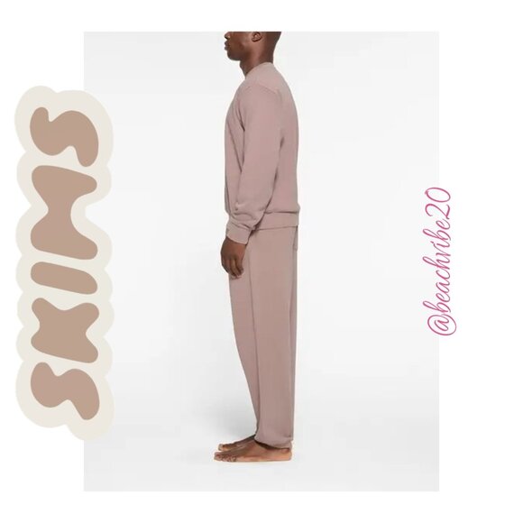 SKIMS Men's Terry Fleece Classic Crewneck Fawn Medium NWT - Picture 3 of 5